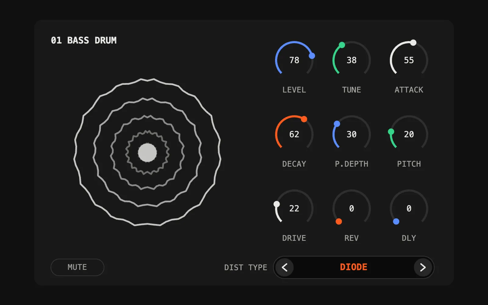 9A9, Glyph skin, dark theme