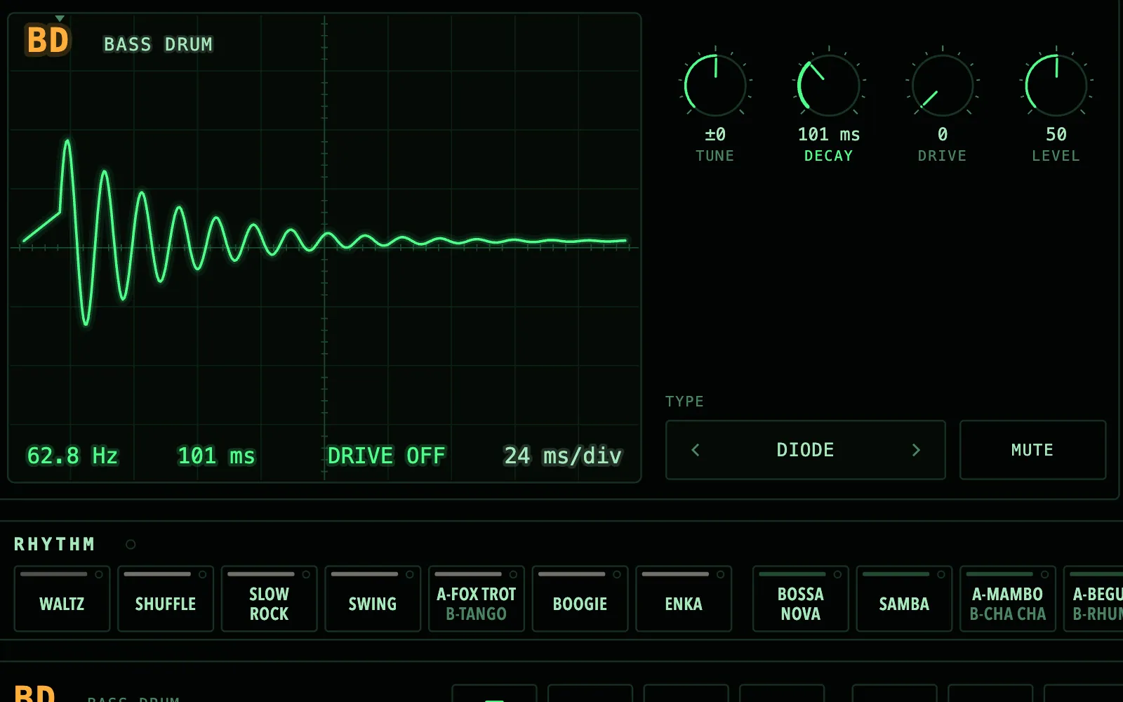 CA-78, Phosphor skin, dark theme