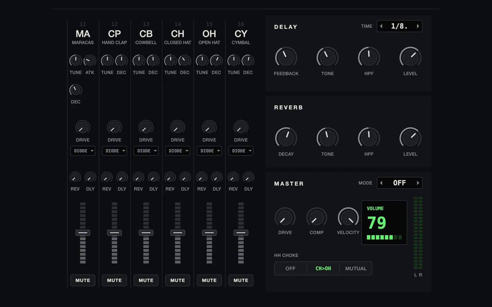 8A8, Full Control skin, dark theme