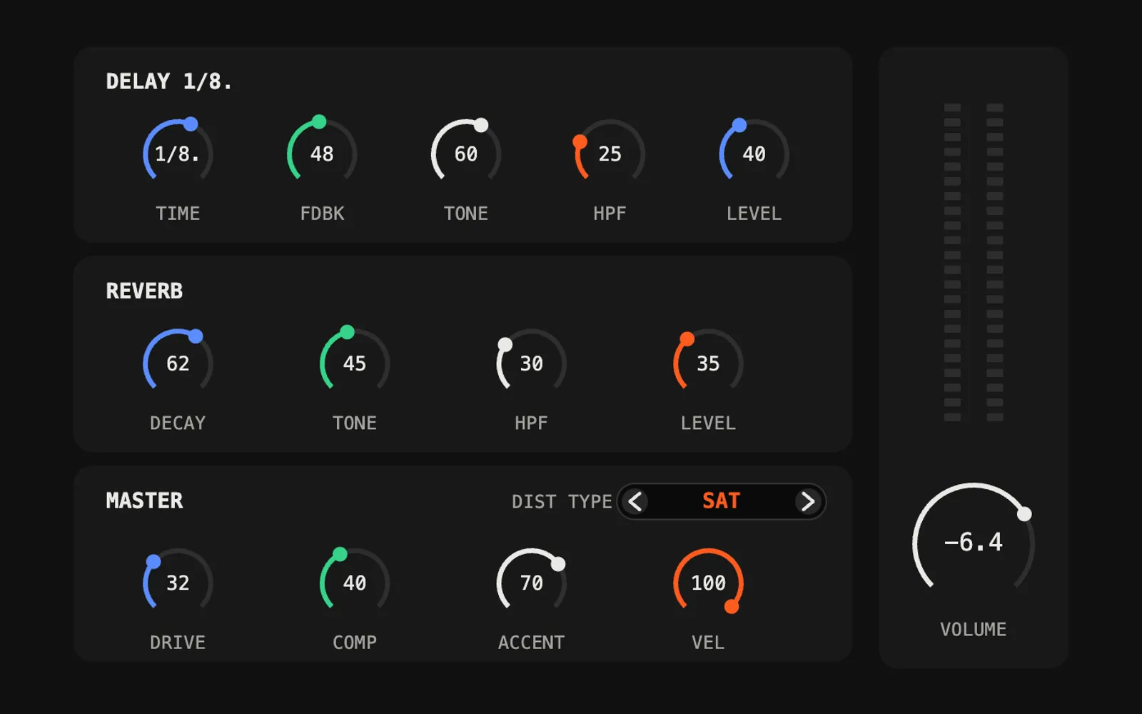 9A9, Glyph skin, dark theme