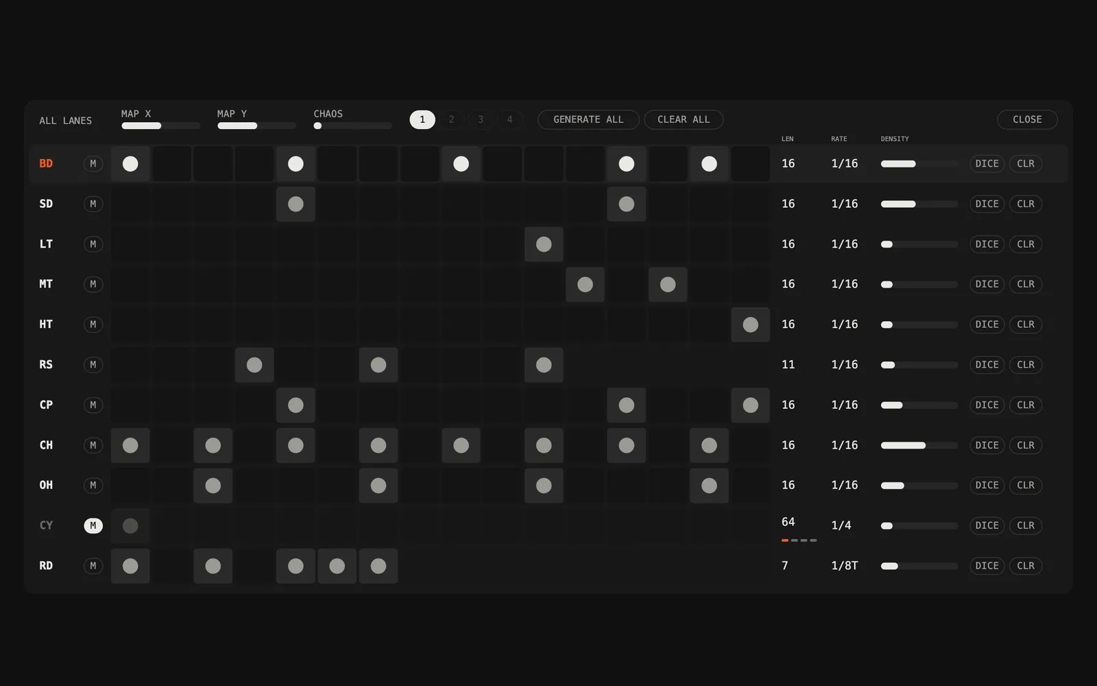 9A9, Glyph skin, dark theme