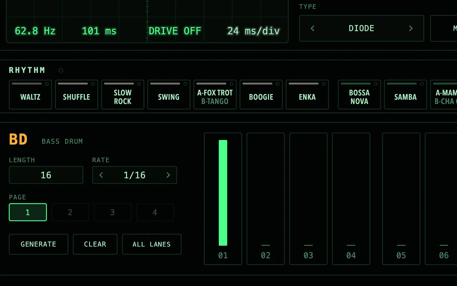 CA-78, Phosphor skin, dark theme