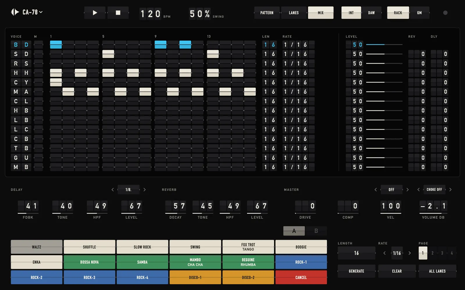 CA-78, Departures skin, dark theme