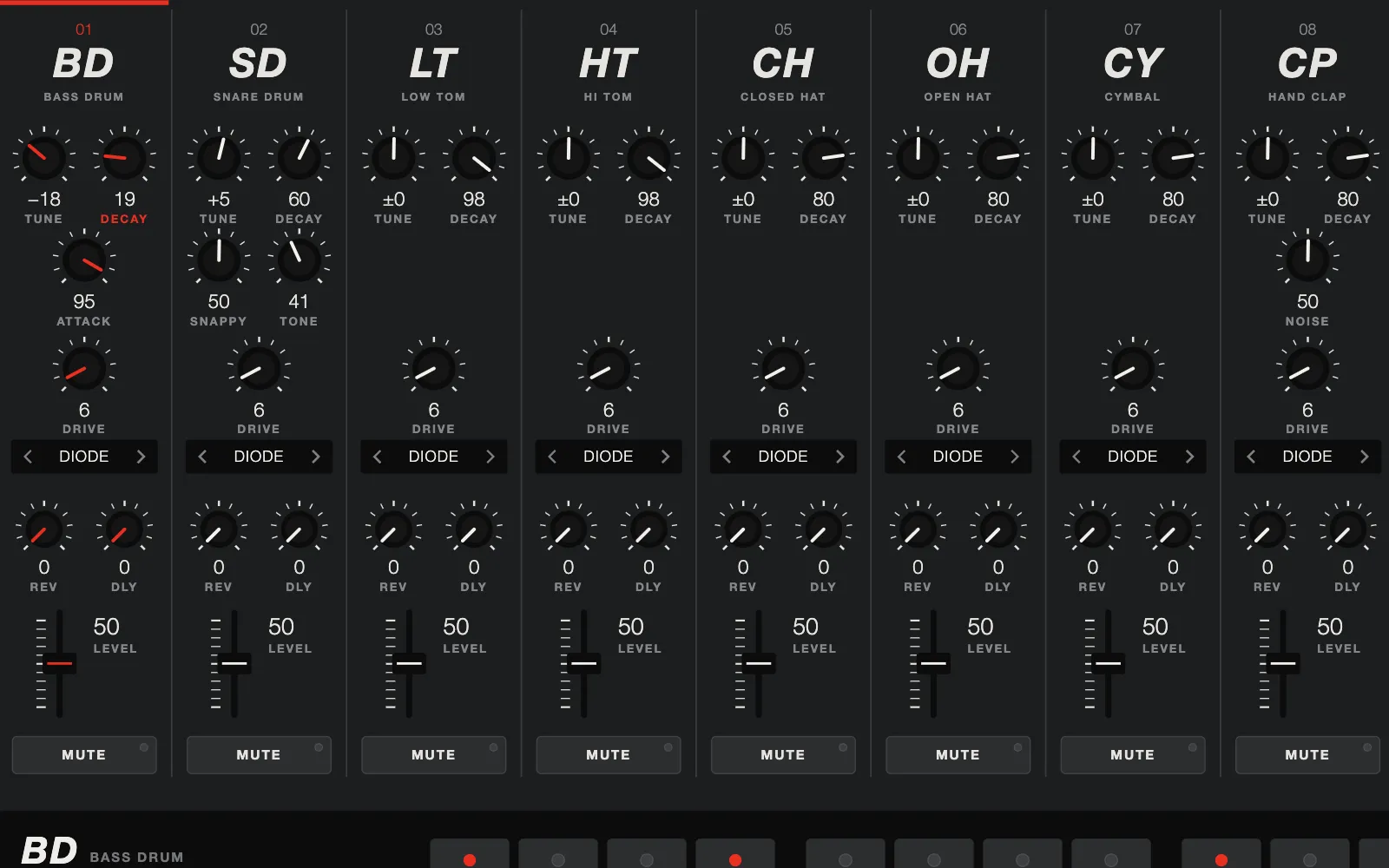 6A6, Drumatix skin, dark theme