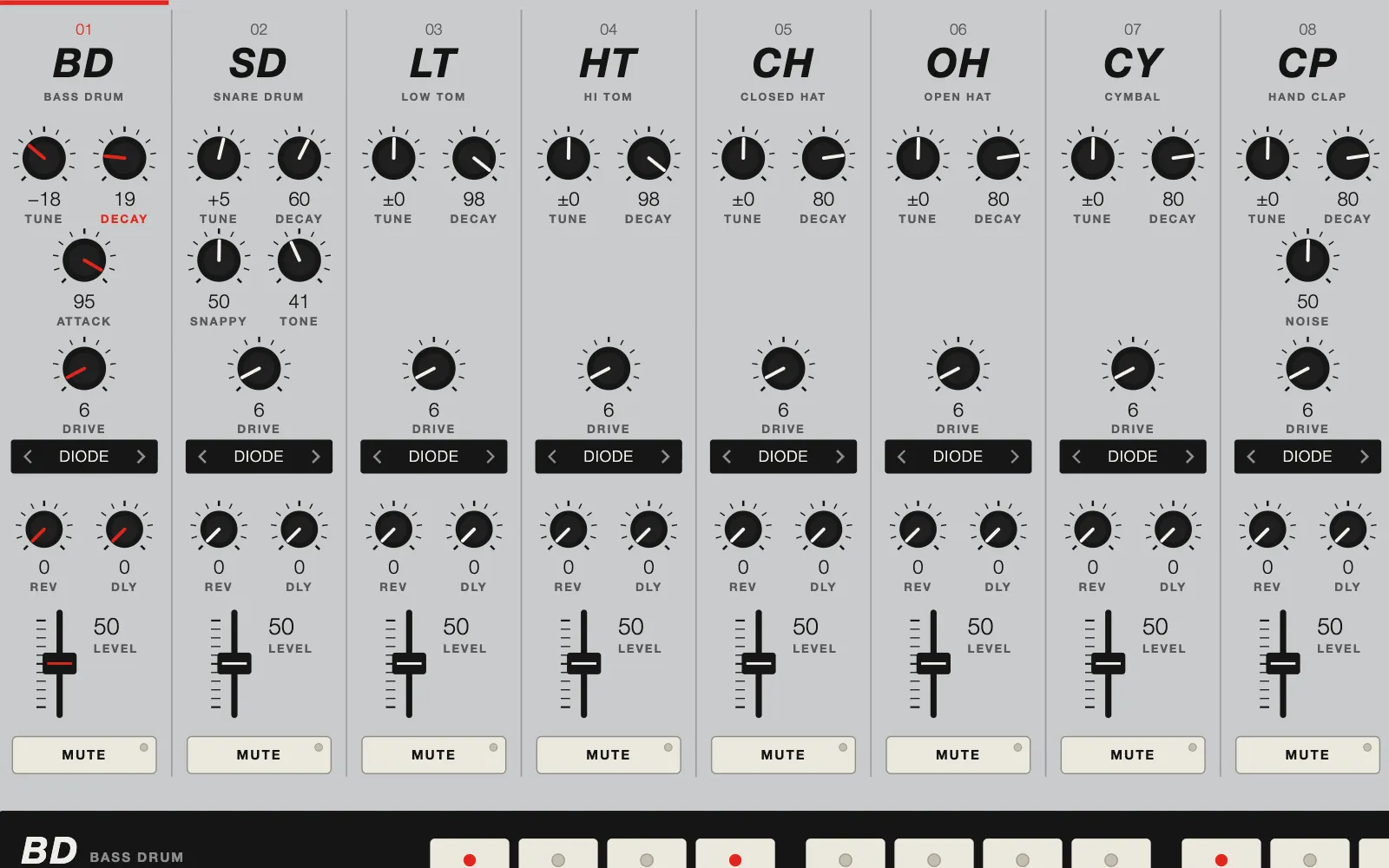 6A6, Drumatix skin, light theme