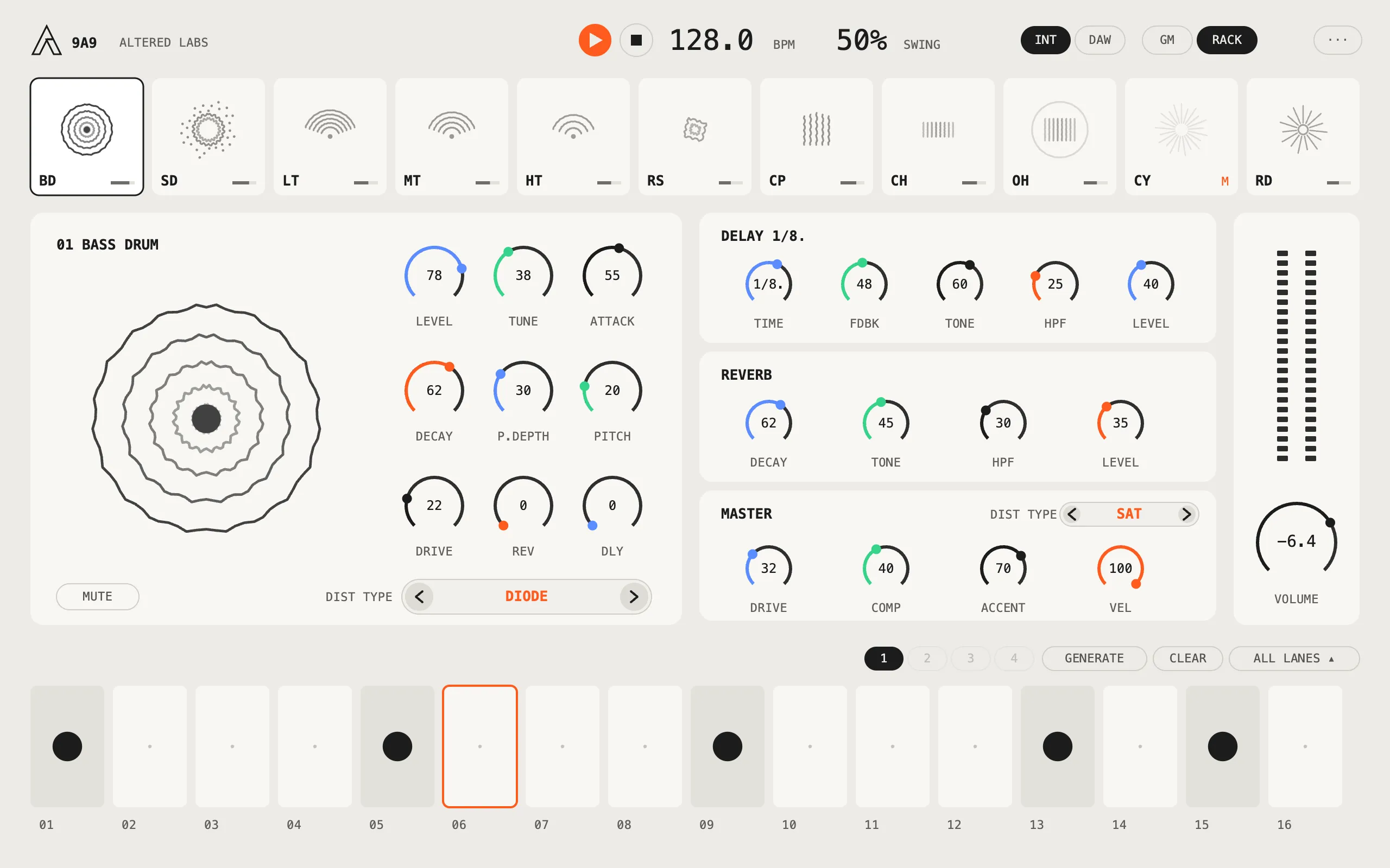 9A9, Glyph skin, light theme