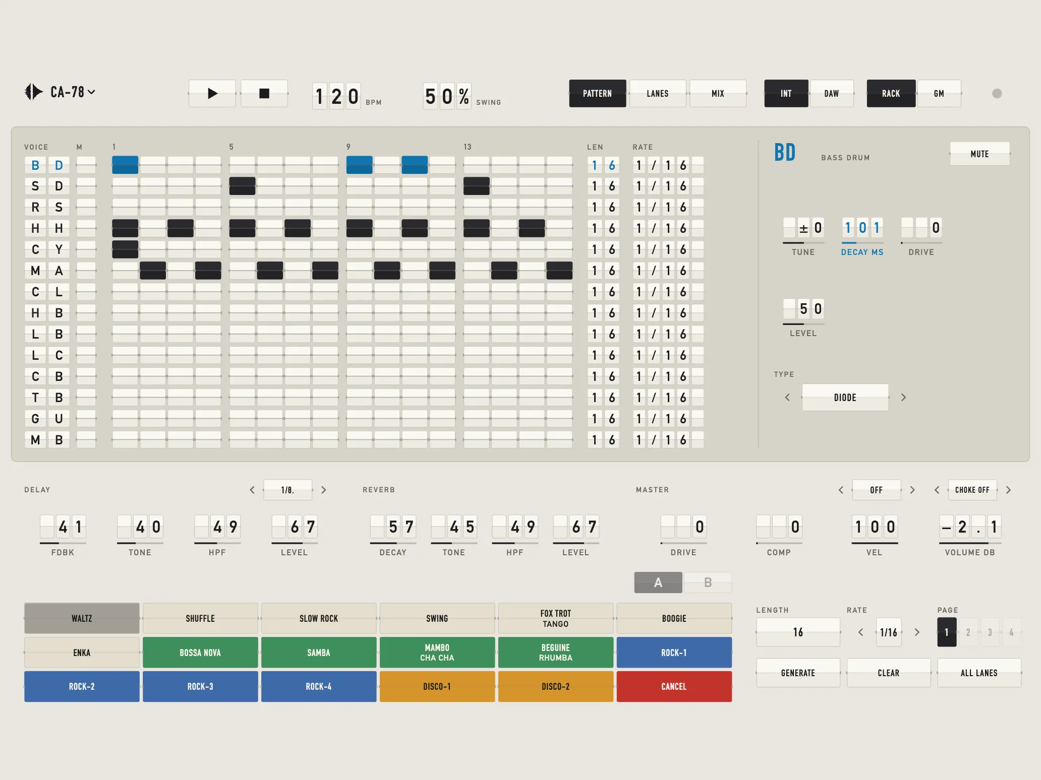 CA-78, Departures skin, light theme