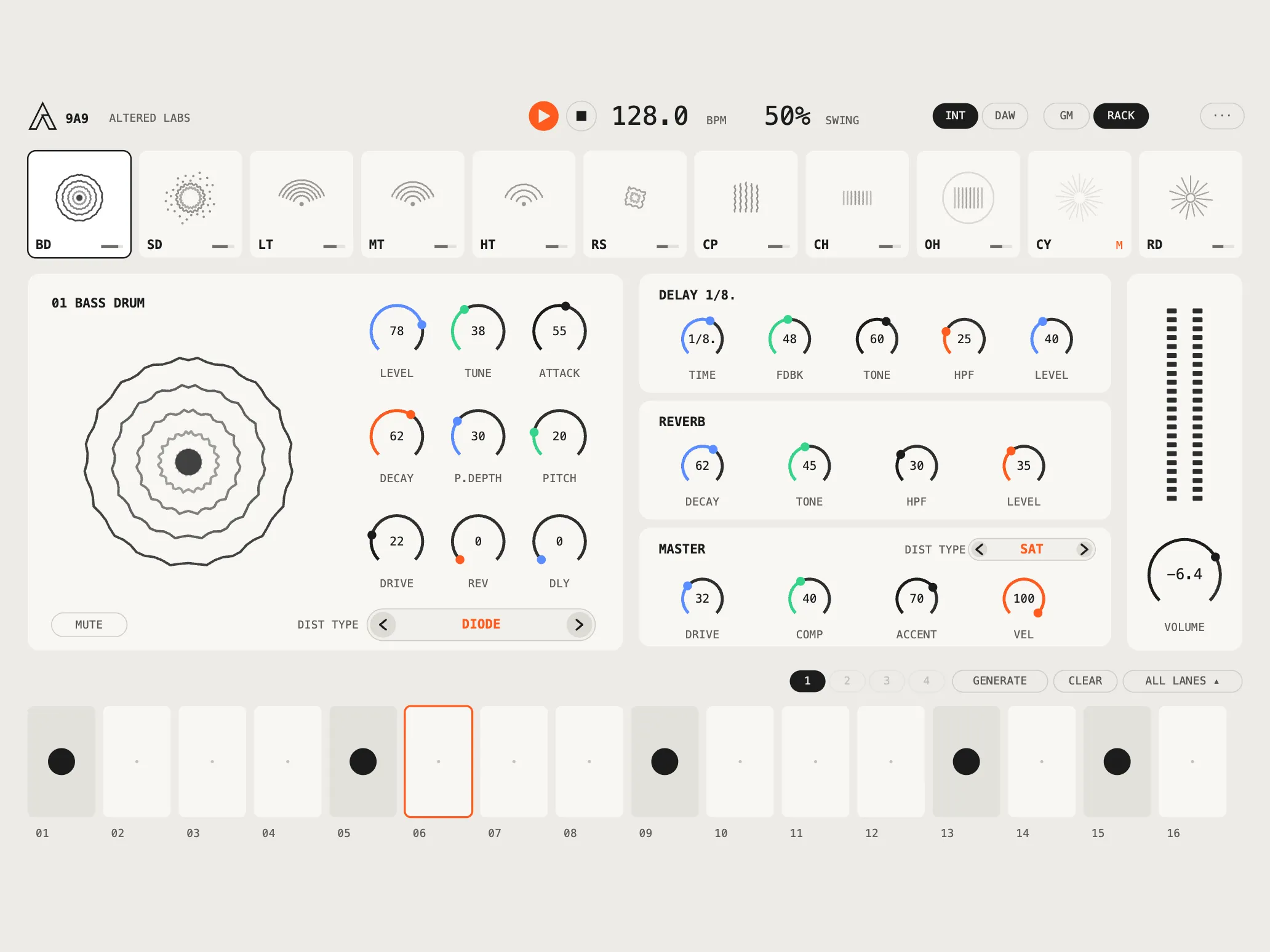 9A9, Glyph skin, light theme