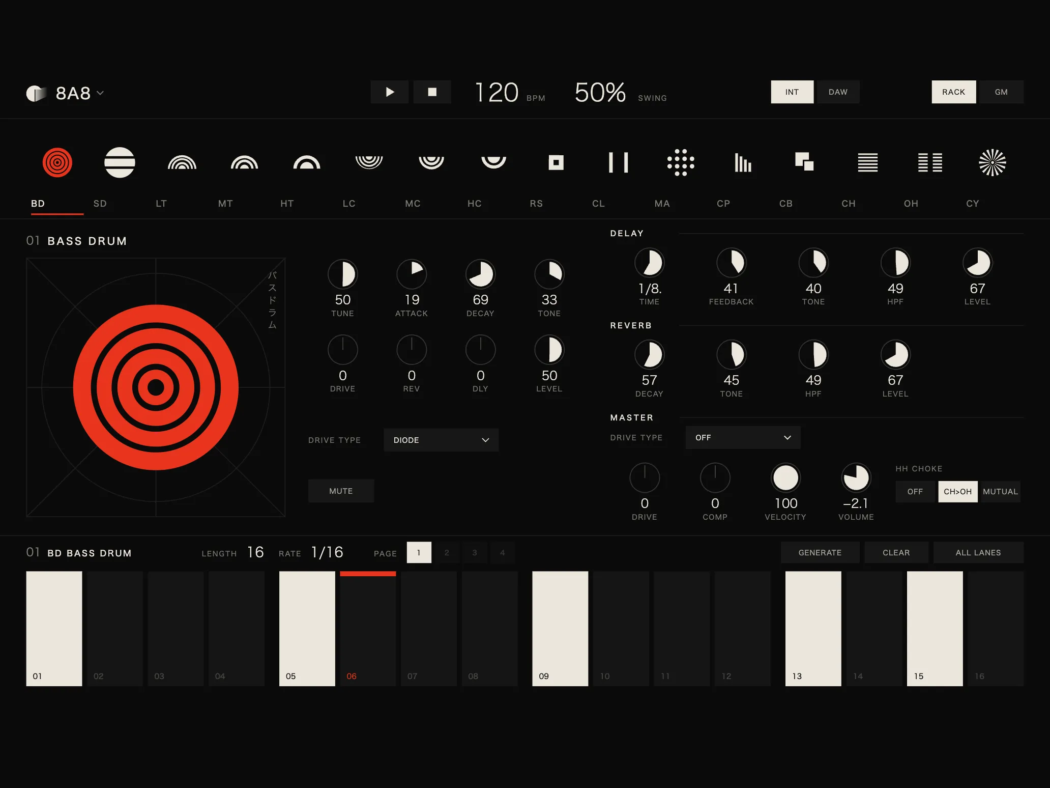 8A8, Kamon skin, dark theme