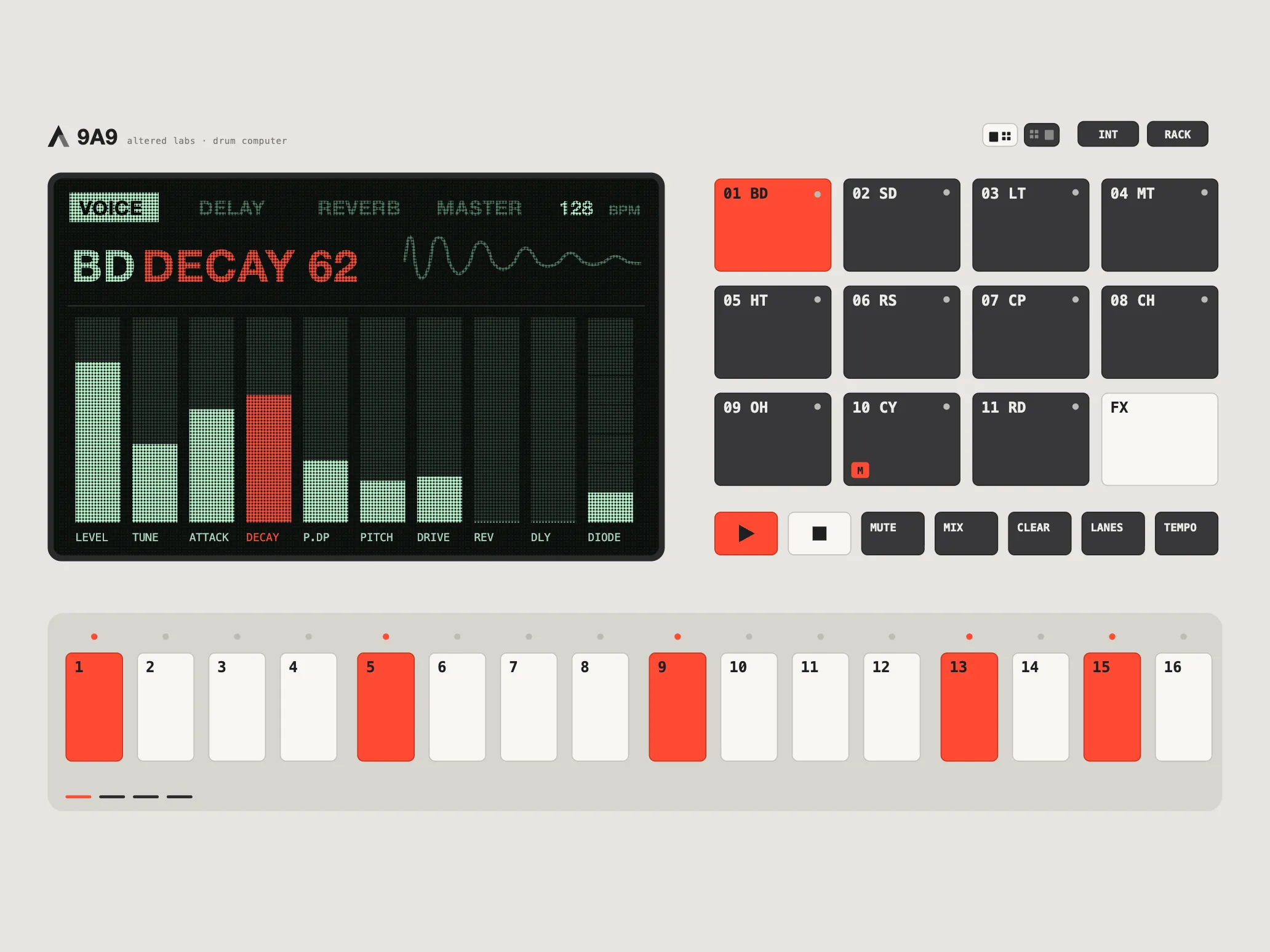 9A9, Keypad skin, light theme
