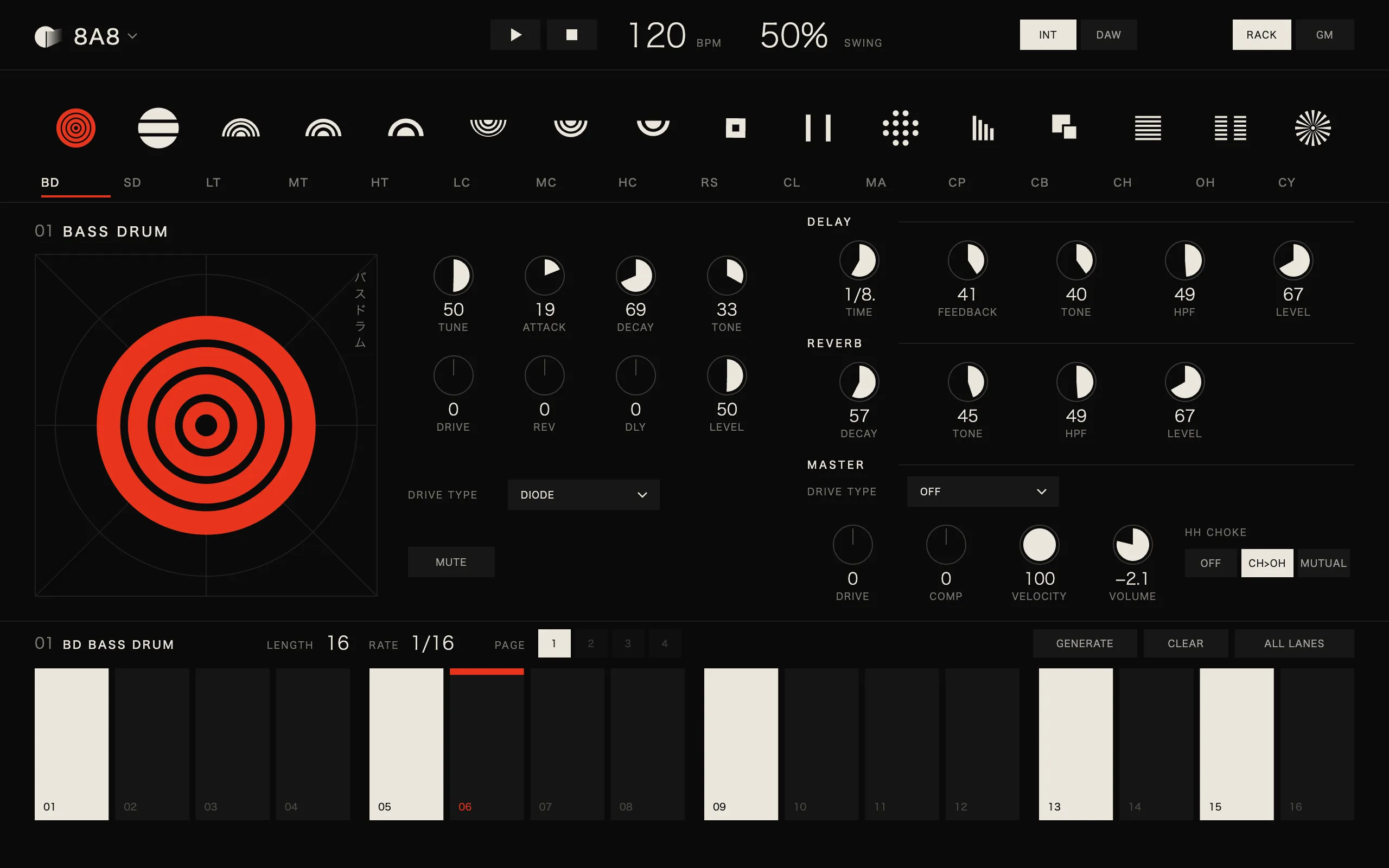 8A8, Kamon skin, dark theme