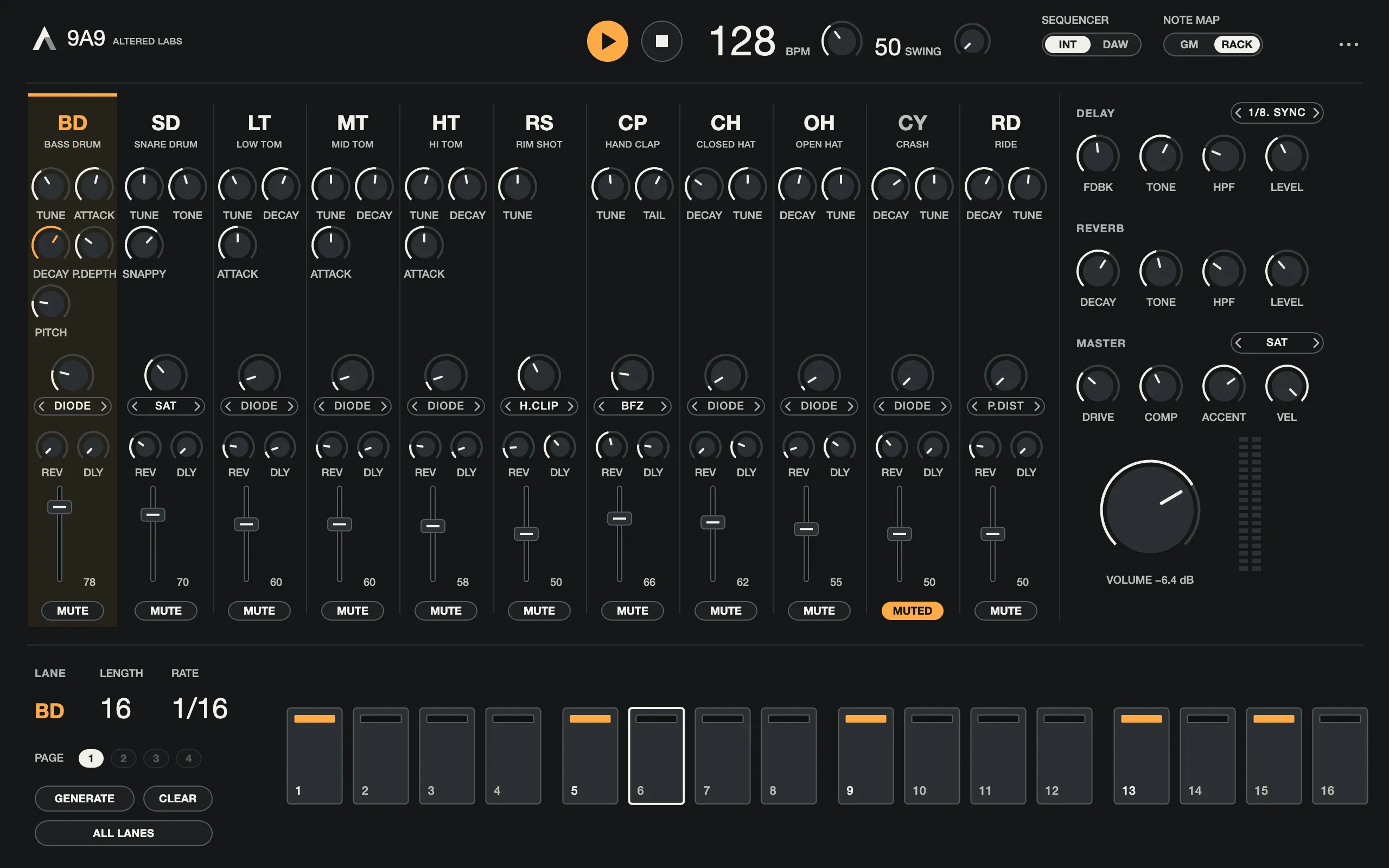9A9, Lumen skin, dark theme