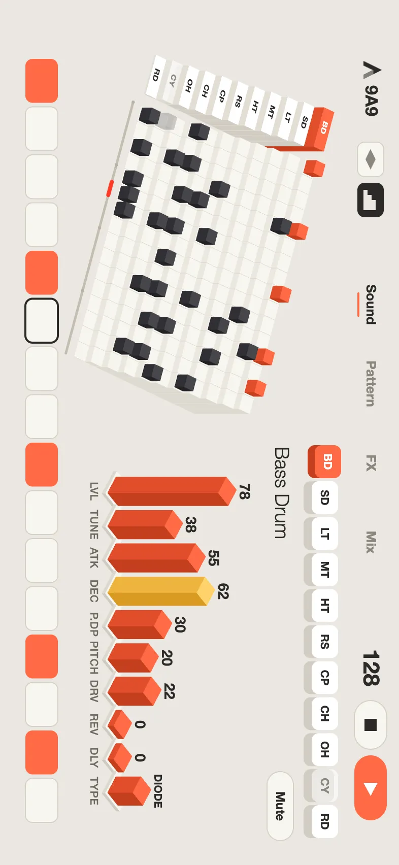 9A9, Blocks skin, light theme