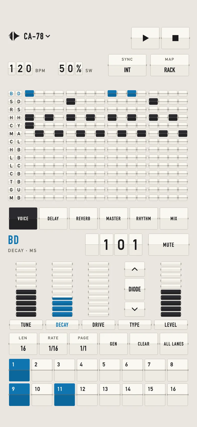 CA-78, Departures skin, light theme