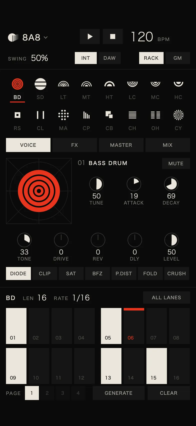 8A8, Kamon skin, dark theme