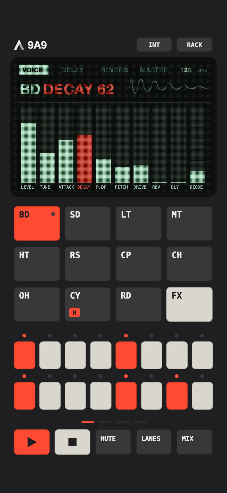 9A9 on iPhone, Keypad skin