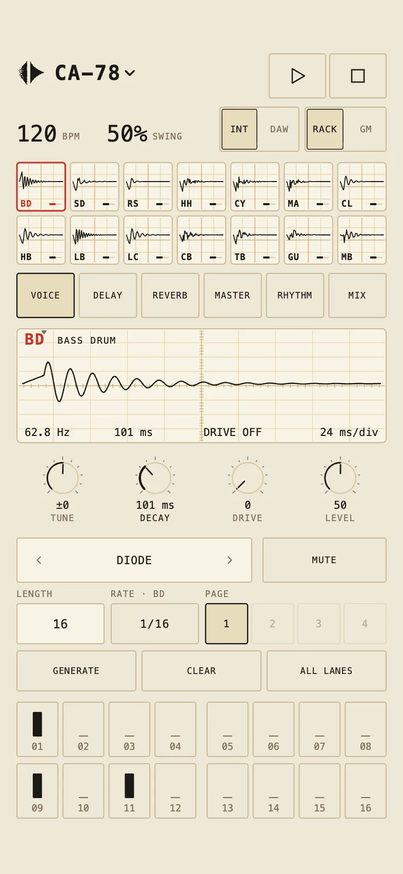CA-78, Phosphor skin, light theme