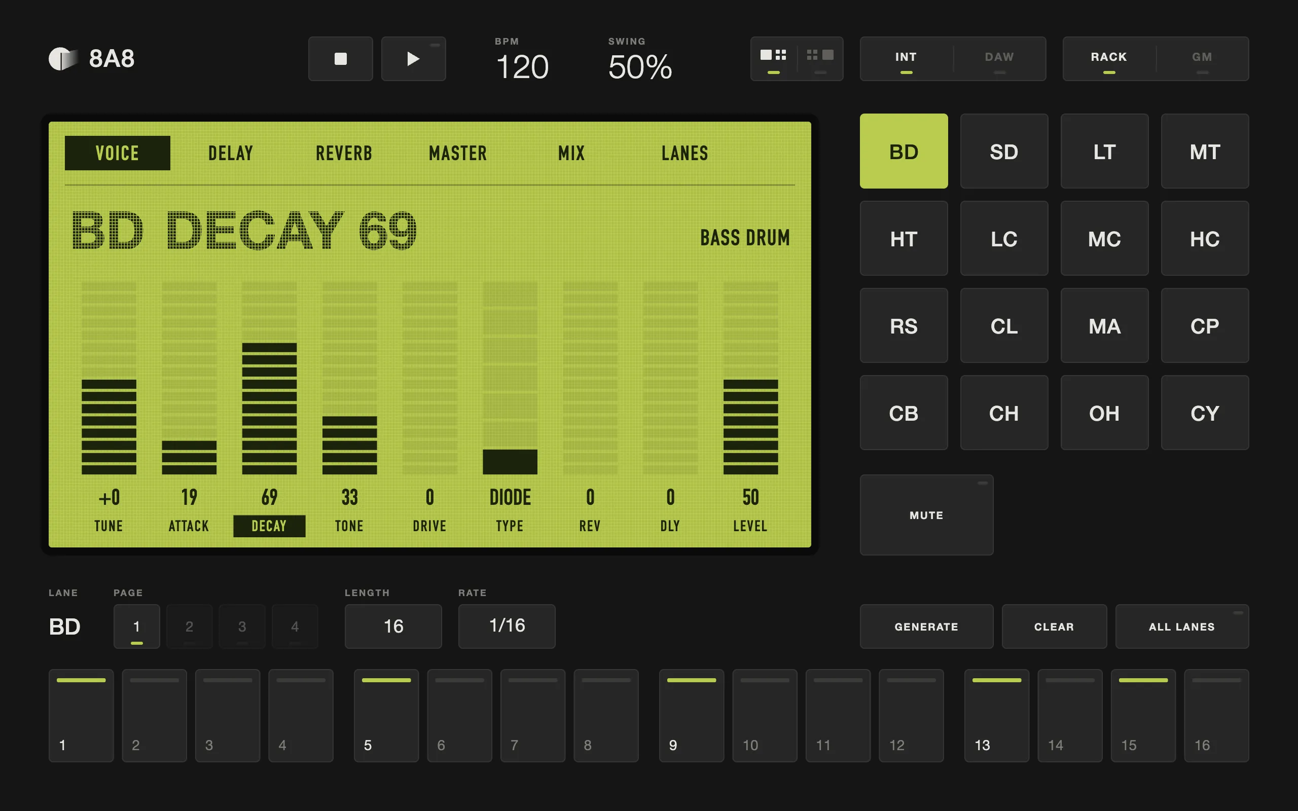 8A8, Quadr90 skin, dark theme